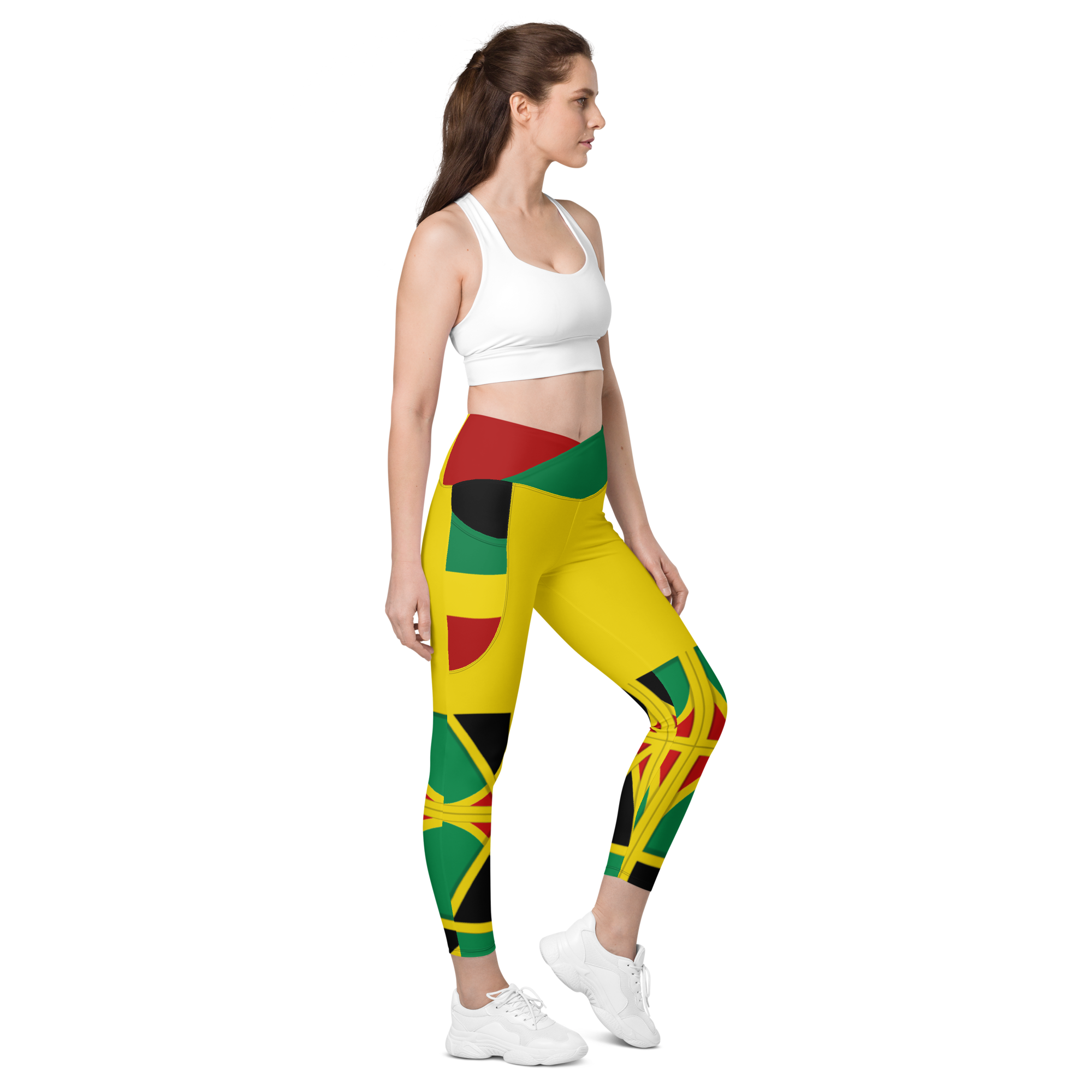 Neo-Don 'JamRas' Crossover leggings with pockets - Yellow - GYR