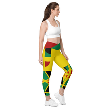 Load image into Gallery viewer, Neo-Don &#39;JamRas&#39; Crossover leggings with pockets - Yellow - GYR