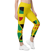 Load image into Gallery viewer, Neo-Don &#39;JamRas&#39; Crossover leggings with pockets - Yellow