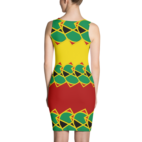 Neo-Don 'JamRas' Sublimation Cut & Sew Dress - 5 - Yellow/Red