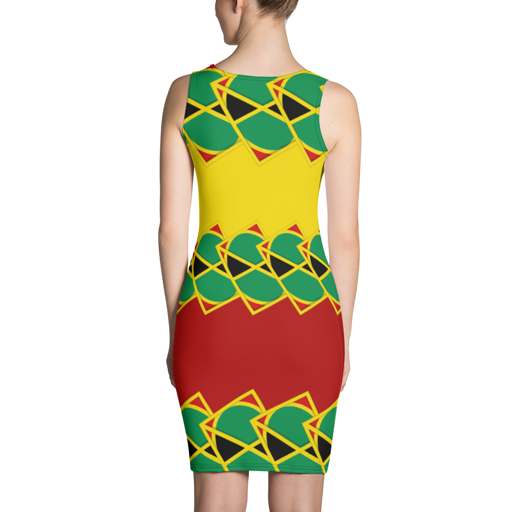 Neo-Don 'JamRas' Sublimation Cut & Sew Dress - 5 - Yellow/Red