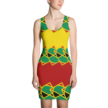 Load image into Gallery viewer, Neo-Don &#39;JamRas&#39; Sublimation Cut &amp; Sew Dress - 5 - Yellow/Red