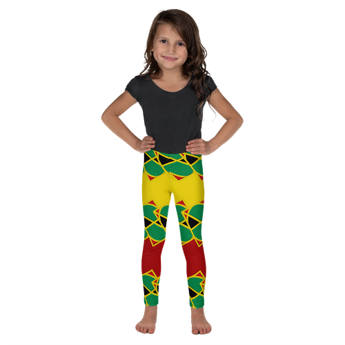 Neo-Don 'JamRas' Kid's Leggings - 4 - Yellow/Red