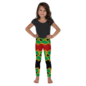 Neo-Don 'JamRas' Kid's Leggings - 4 - Red/Black