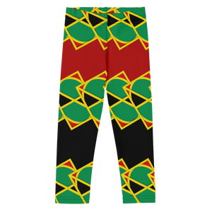 Neo-Don 'JamRas' Kid's Leggings - 4 - Red/Black