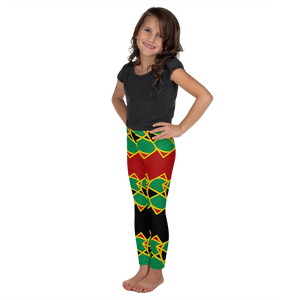 Neo-Don 'JamRas' Kid's Leggings - 4 - Red/Black
