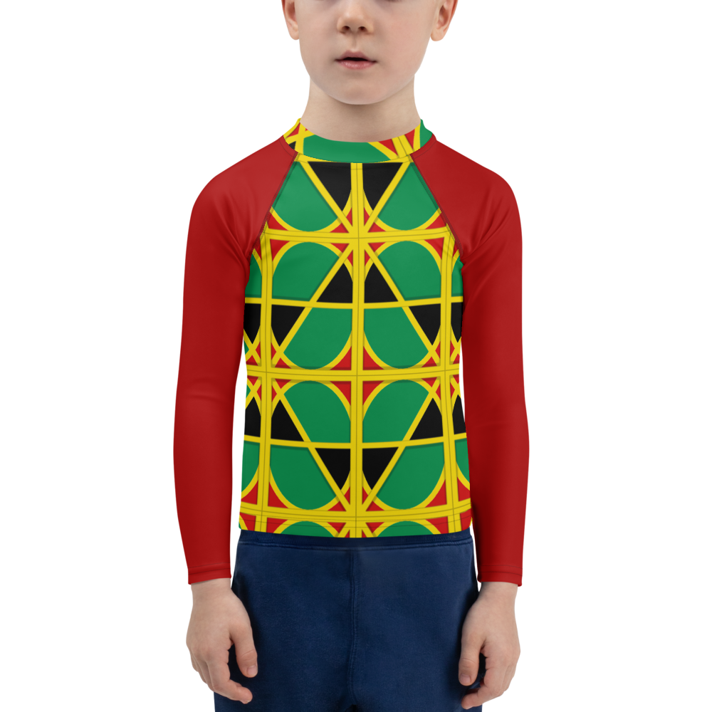 Neo-Don 'JamRas' Kids Rash Guard - 3 - Red