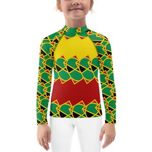 Neo-Don 'JamRas' Kids Rash Guard - 5 - Yellow/Red