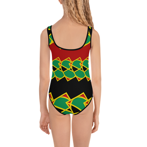 Neo-Don 'JamRas' Kids Swimsuit - 5 - Red/Black