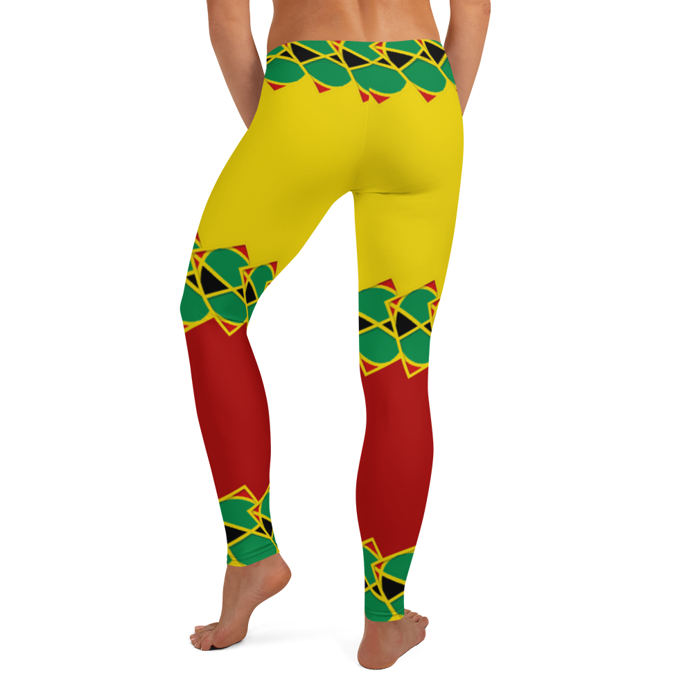 Neo-Don 'JamRas' Women's Leggings - 8 - yellow/Red