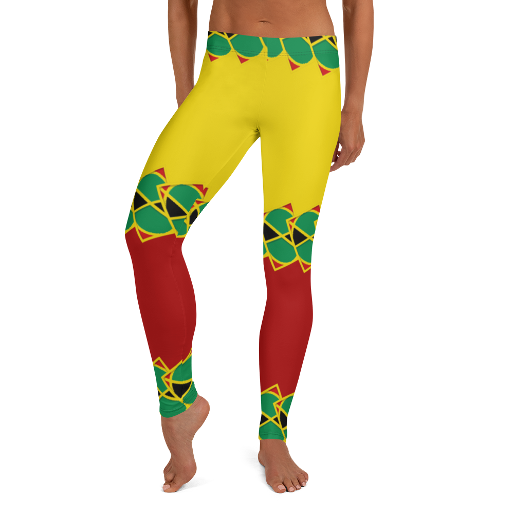 Neo-Don 'JamRas' Women's Leggings - 8 - yellow/Red