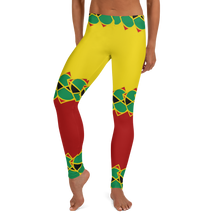 Load image into Gallery viewer, Neo-Don &#39;JamRas&#39; Women&#39;s Leggings - 8 - yellow/Red