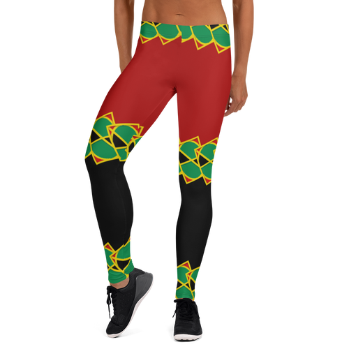 Neo-Don 'JamRas' Women's Leggings - 8 - Red/Black
