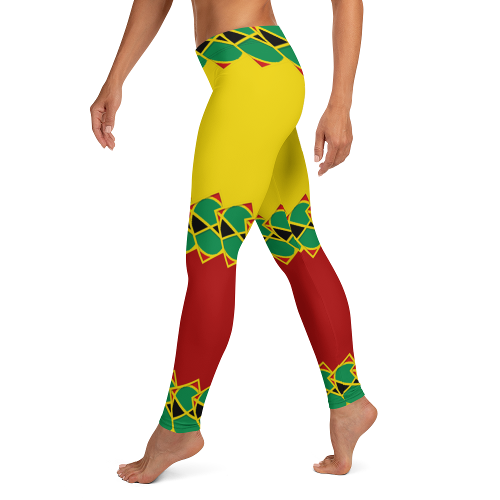 Neo-Don 'JamRas' Women's Leggings - 8 - yellow/Red