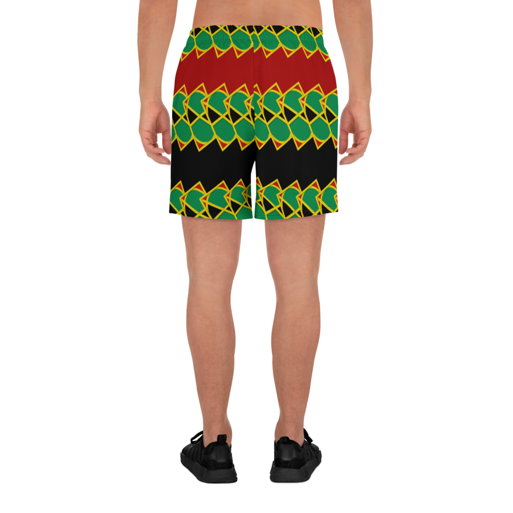 Neo-Don 'JamRas' Men's Athletic Long Shorts - 6 - Red/Black