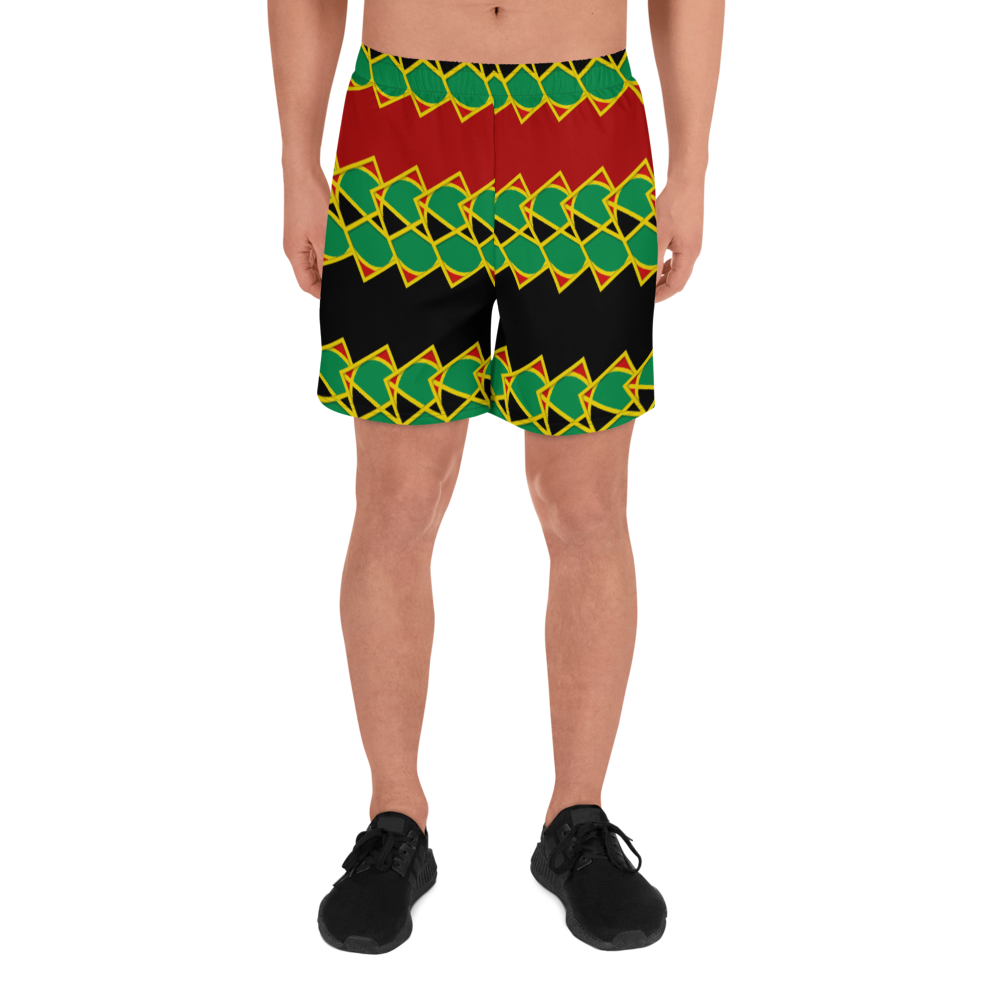 Neo-Don 'JamRas' Men's Athletic Long Shorts - 6 - Red/Black