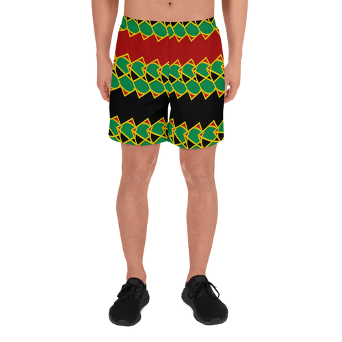 Neo-Don 'JamRas' Men's Athletic Long Shorts - 6 - Red/Black