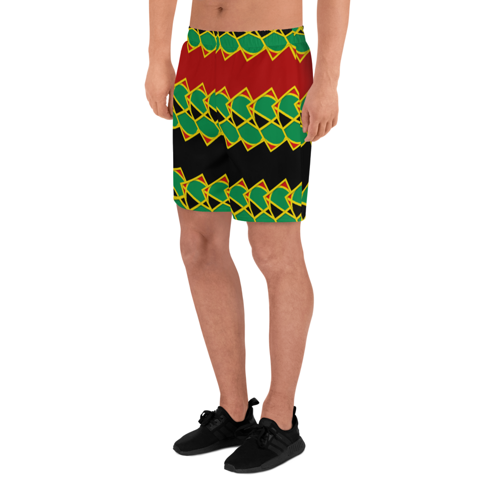 Neo-Don 'JamRas' Men's Athletic Long Shorts - 6 - Red/Black