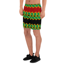 Load image into Gallery viewer, Neo-Don &#39;JamRas&#39; Men&#39;s Athletic Long Shorts - 6 - Red/Black