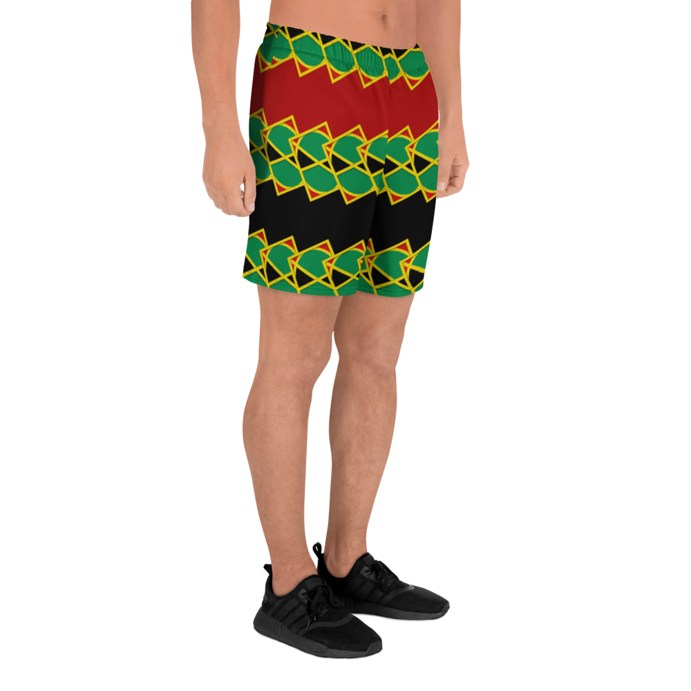 Neo-Don 'JamRas' Men's Athletic Long Shorts - 6 - Red/Black