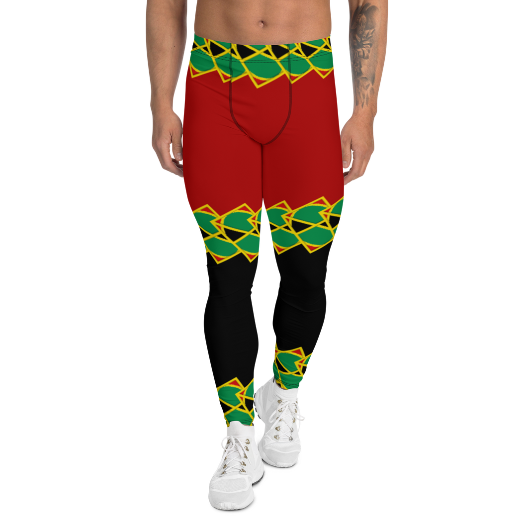 Neo-Don 'JamRas' Men's Leggings - 8 - Red/Black