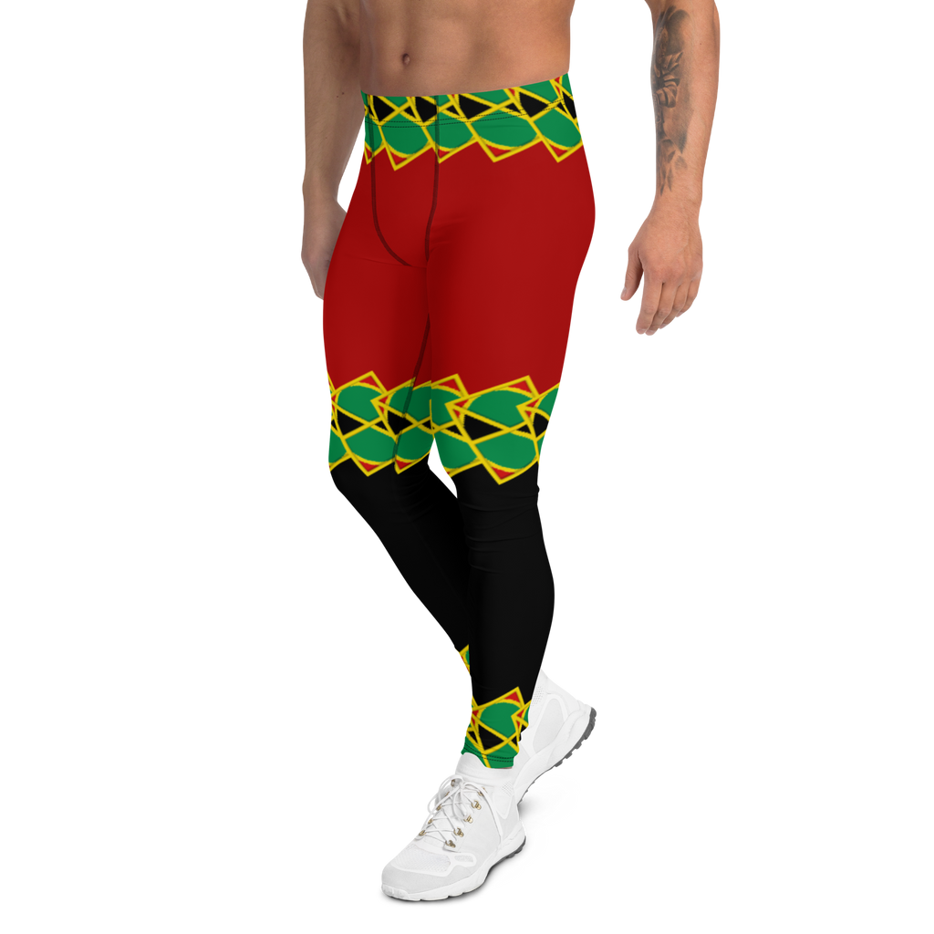 Neo-Don 'JamRas' Men's Leggings - 8 - Red/Black