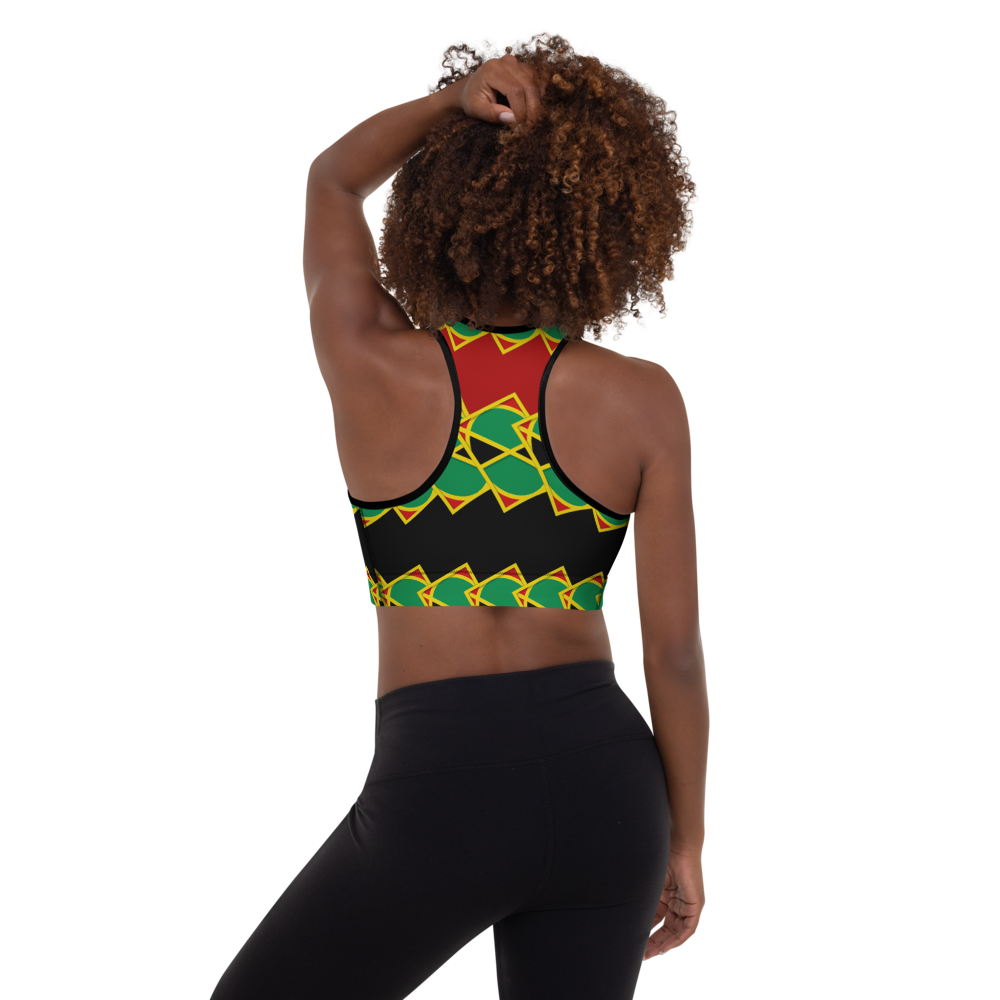 Neo-Don 'JamRas' Padded Sports Bra - 8 - Red/Black