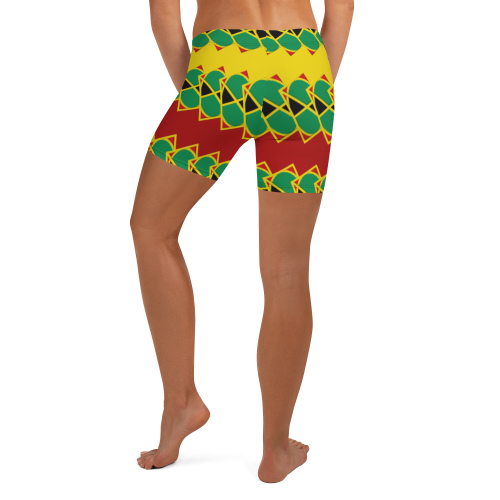 Neo-Don 'JamRas' Women's Shorts - 8 - Yellow/Red