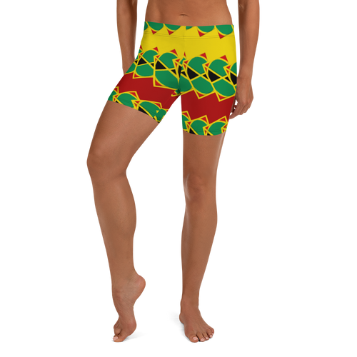 Neo-Don 'JamRas' Women's Shorts - 8 - Yellow/Red