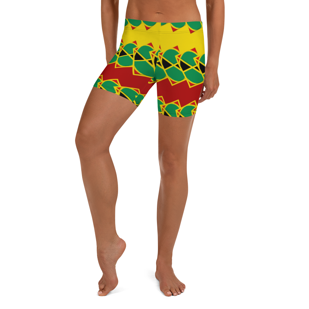 Neo-Don 'JamRas' Women's Shorts - 8 - Yellow/Red