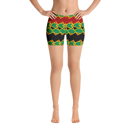 Neo-Don 'JamRas' Women's Shorts - 8 - Red/Black