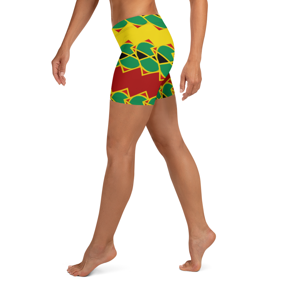 Neo-Don 'JamRas' Women's Shorts - 8 - Yellow/Red