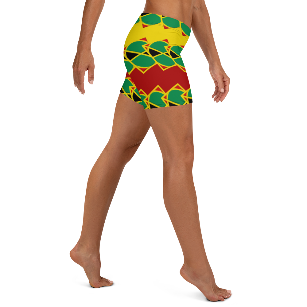 Neo-Don 'JamRas' Women's Shorts - 8 - Yellow/Red