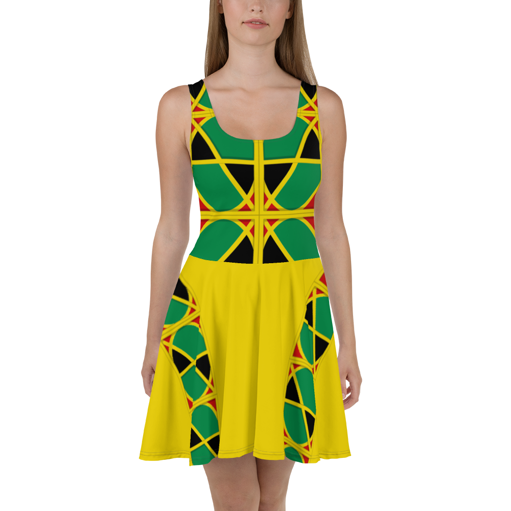 Neo-Don 'JamRas' Skater Dress - 1 - Yellow