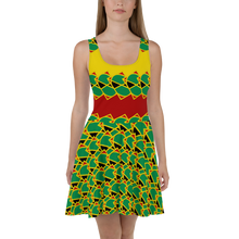 Load image into Gallery viewer, Neo-Don &#39;JamRas&#39; Skater Dress - 4 - Yellow/Red