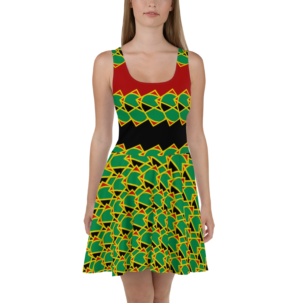 Neo-Don 'JamRas' Skater Dress - 4 - Red/Black