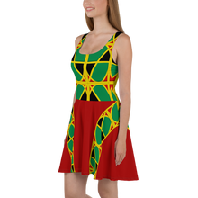 Load image into Gallery viewer, Neo-Don &#39;JamRas&#39; Skater Dress - 1 - Red