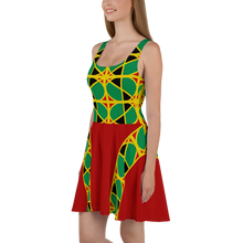 Load image into Gallery viewer, Neo-Don &#39;JamRas&#39; Skater Dress - 2 - Red