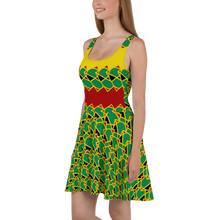 Load image into Gallery viewer, Neo-Don &#39;JamRas&#39; Skater Dress - 4 - Yellow/Red