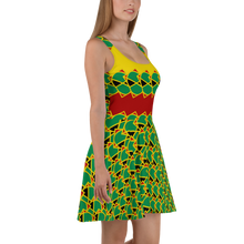 Load image into Gallery viewer, Neo-Don &#39;JamRas&#39; Skater Dress - 4 - Yellow/Red
