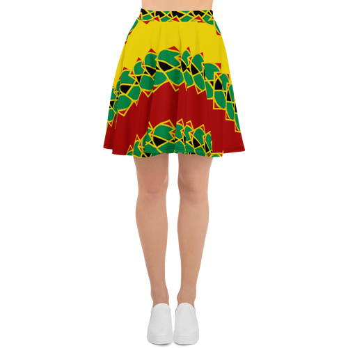 Neo-Don 'JamRas' Skater Skirt - 5 - Yellow/Red