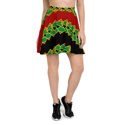 Neo-Don 'JamRas' Skater Skirt - 5 - Red/Black