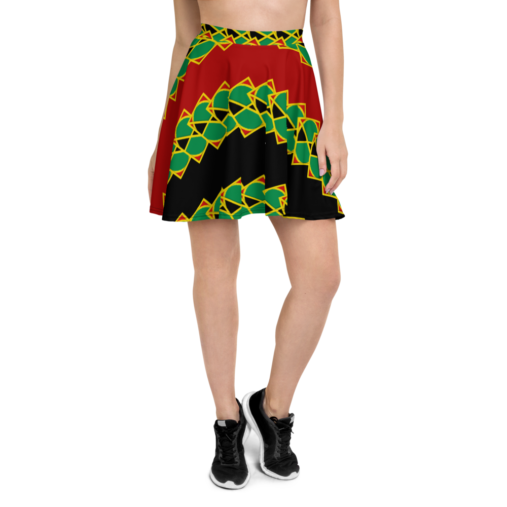 Neo-Don 'JamRas' Skater Skirt - 5 - Red/Black