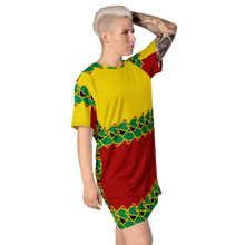 Load image into Gallery viewer, Neo-Don &#39;JamRas&#39; T-shirt dress - 6 - Yellow/Red