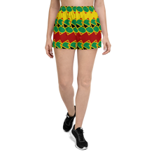 Load image into Gallery viewer, Neo-Don &#39;JamRas&#39; Women&#39;s Athletic Short Shorts - 6 - Yellow/Red