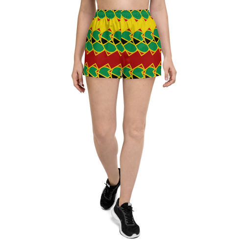 Neo-Don 'JamRas' Women's Athletic Short Shorts - 6 - Yellow/Red