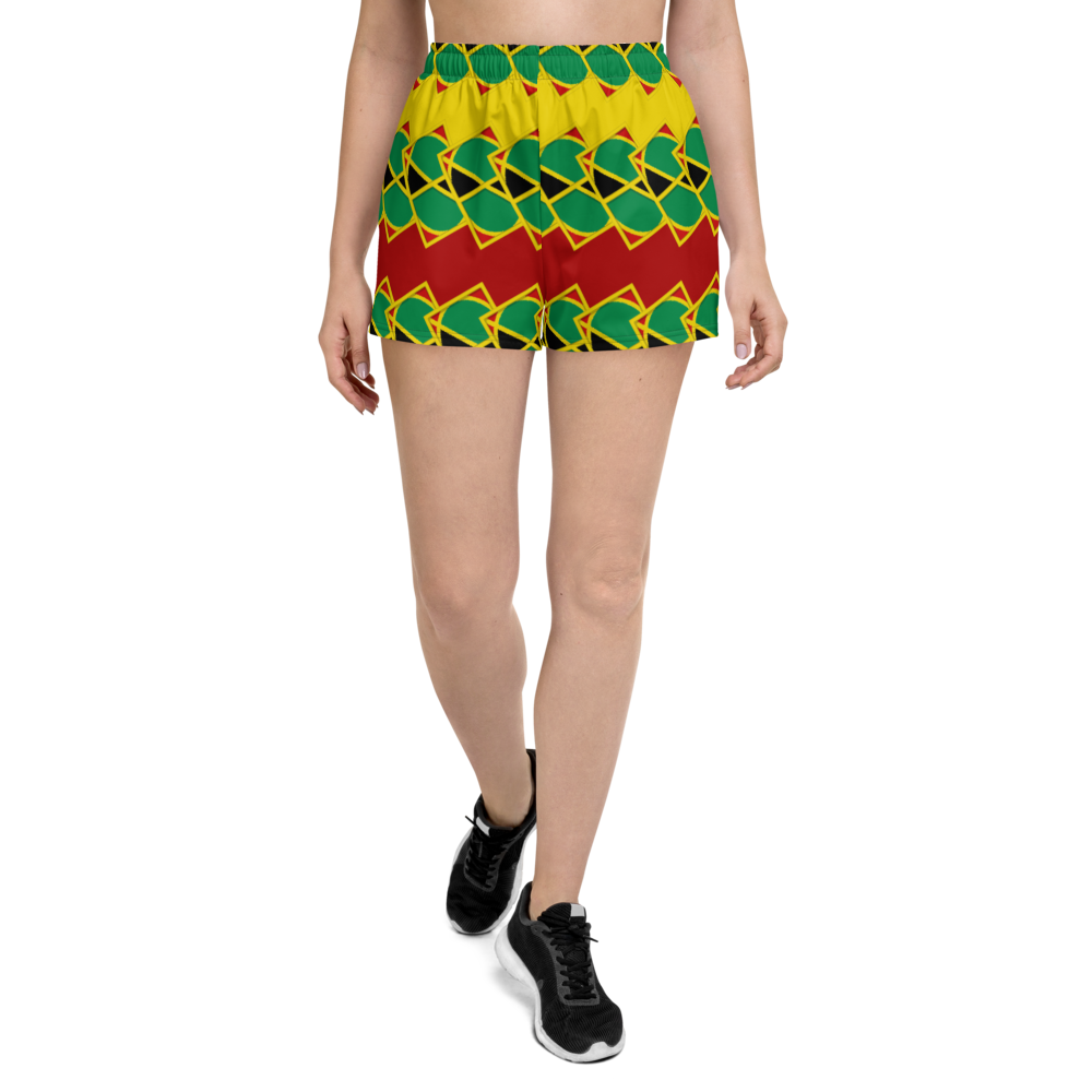 Neo-Don 'JamRas' Women's Athletic Short Shorts - 6 - Yellow/Red