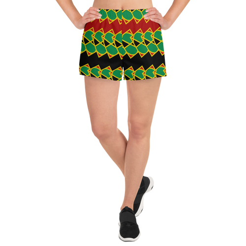 Neo-Don 'JamRas' Women's Athletic Short Shorts - 6 - Red/Black