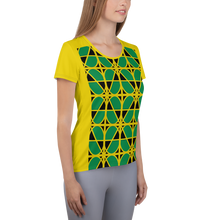 Load image into Gallery viewer, Neo-don &#39;Jam&#39; Women&#39;s Athletic T-shirt - MA - yellow