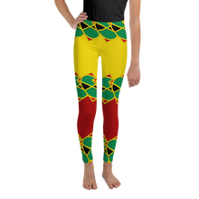 Load image into Gallery viewer, Neo-Don &#39;JamRas&#39; Youth Leggings - 5 - Yellow/Red